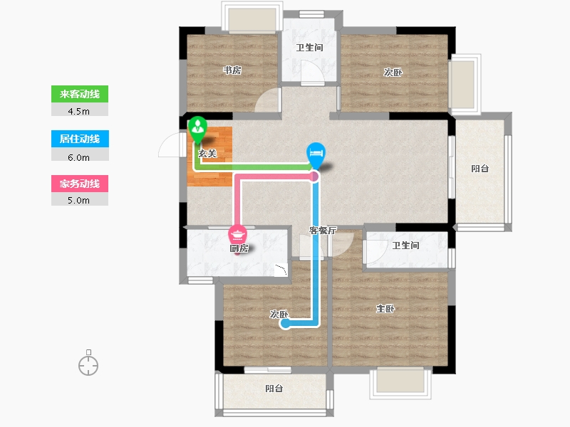 福建省-宁德市-宁德世通现代城-95.99-户型库-动静线