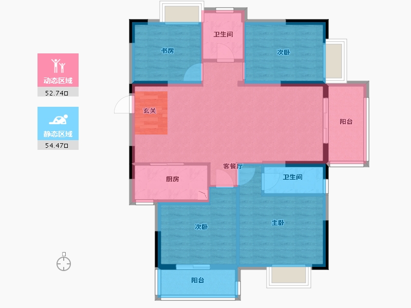 福建省-宁德市-宁德世通现代城-95.99-户型库-动静分区