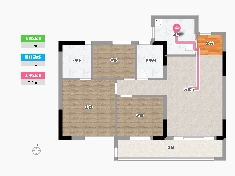 福建省-宁德市-宁德世通现代城-85.59-户型库-动静线