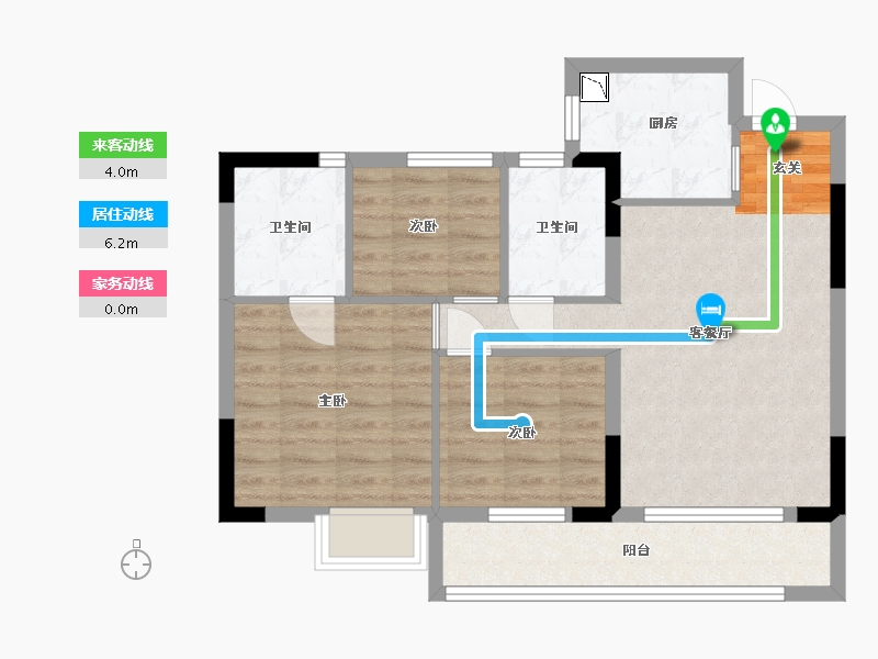 福建省-宁德市-宁德世通现代城-71.21-户型库-动静线