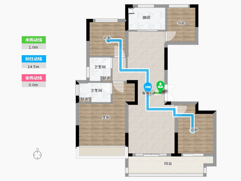 浙江省-台州市-旭辉府-103.21-户型库-动静线