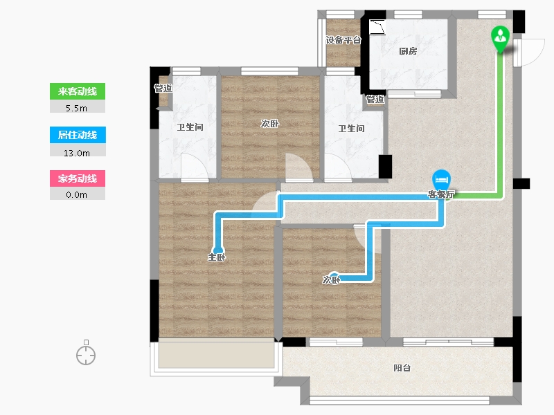 浙江省-台州市-旭辉府-85.60-户型库-动静线