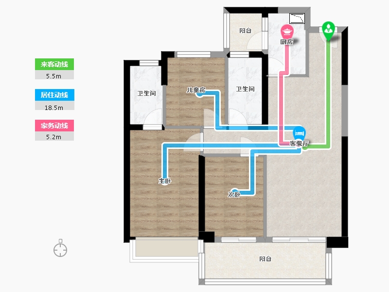 四川省-成都市-建发中央湾区-80.93-户型库-动静线