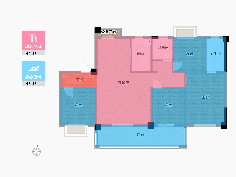 福建省-宁德市-奥园世林弘著-102.32-户型库-动静分区