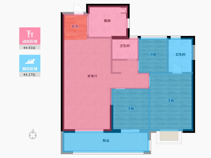 福建省-宁德市-建发・天行玺院-80.00-户型库-动静分区