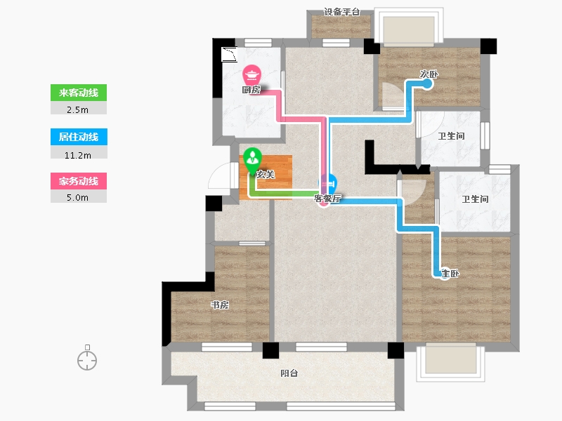 福建省-宁德市-奥园世林弘著-70.40-户型库-动静线