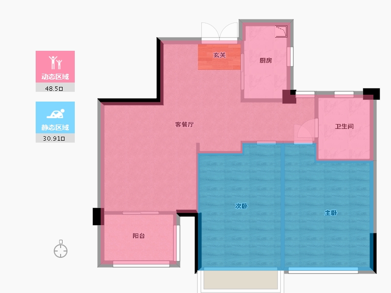 福建省-宁德市-福宁道壹号-72.00-户型库-动静分区