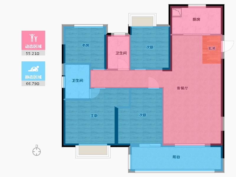 福建省-宁德市-福鼎宝龙世家-110.40-户型库-动静分区