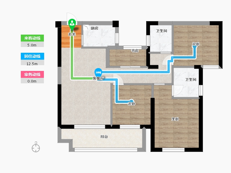 福建省-宁德市-霞浦中茵・翰林国际-71.17-户型库-动静线