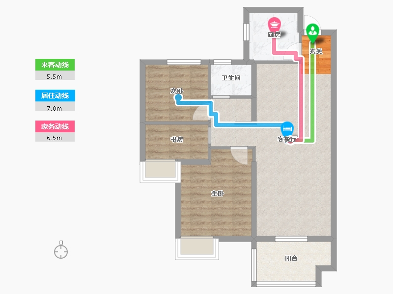 福建省-宁德市-东晟广场-72.00-户型库-动静线