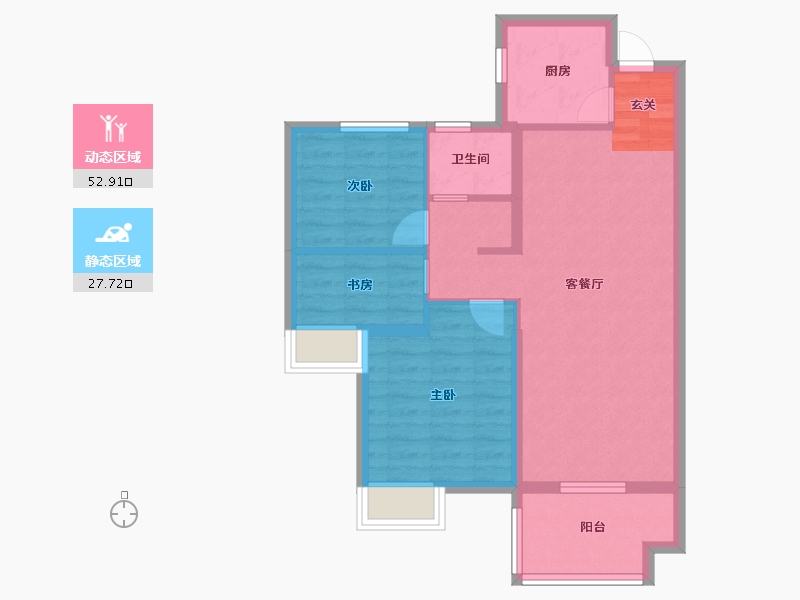 福建省-宁德市-东晟广场-72.00-户型库-动静分区