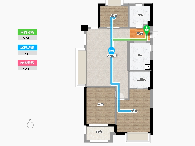 福建省-宁德市-福鼎宝龙世家-77.61-户型库-动静线