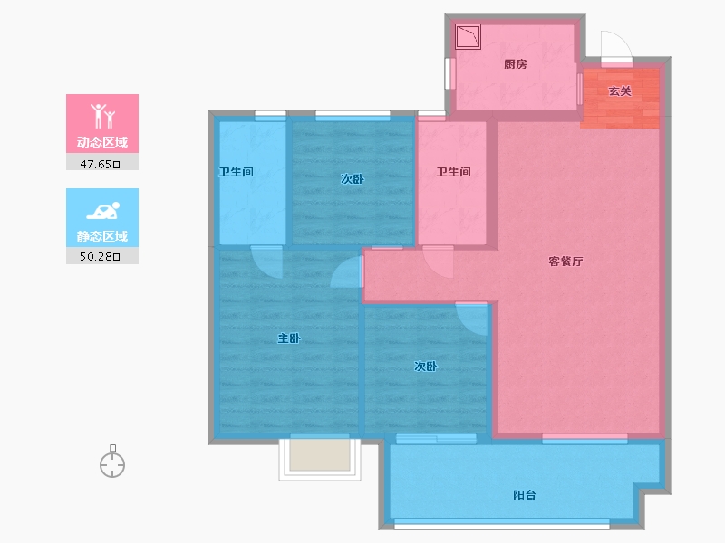 福建省-宁德市-东晟广场-88.00-户型库-动静分区