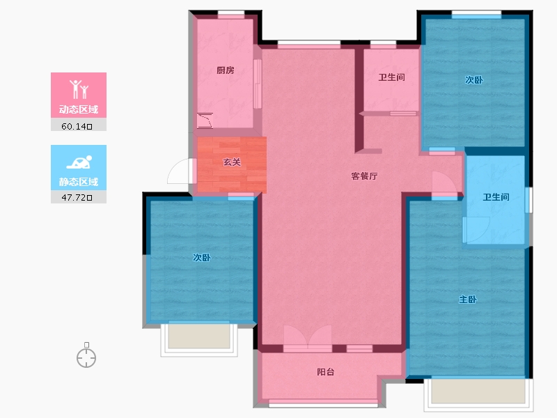 山东省-聊城市-东昌天悦-96.00-户型库-动静分区