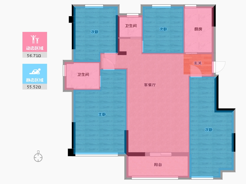 福建省-宁德市-远晟壹号院-101.65-户型库-动静分区