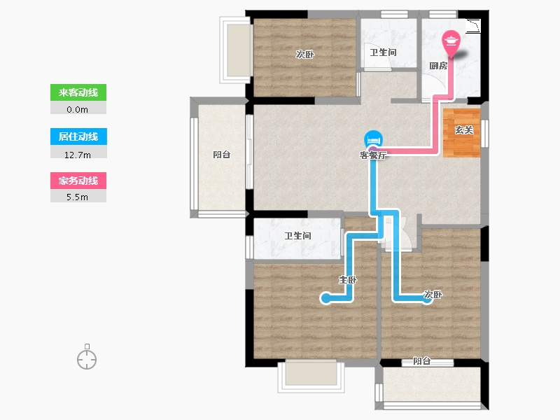 福建省-宁德市-宁德世通现代城-86.40-户型库-动静线