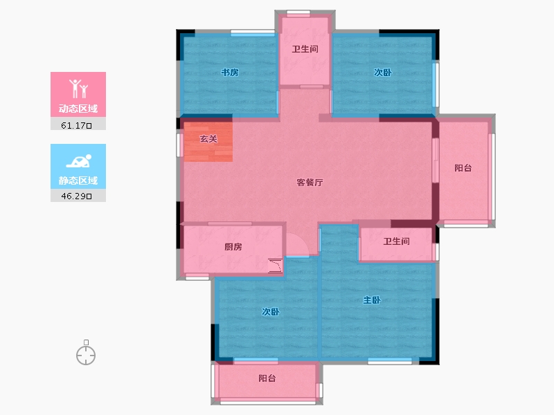 福建省-宁德市-宁德世通现代城-96.00-户型库-动静分区