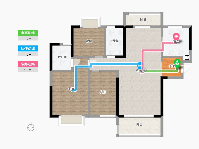 江西省-赣州市-赣州恒大江湾-102.40-户型库-动静线