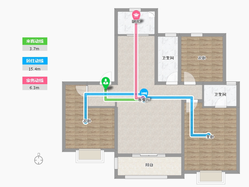 陕西省-西安市-奥园和悦府-114.23-户型库-动静线