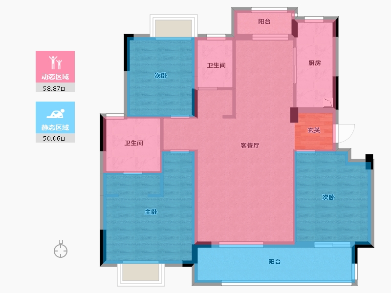 江西省-赣州市-绿地赣州城际空间站-97.61-户型库-动静分区