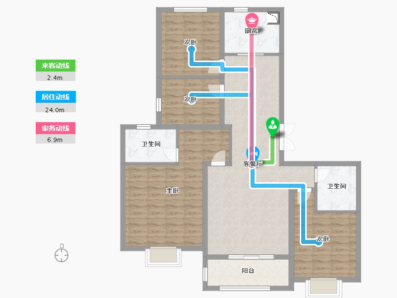 陕西省-西安市-奥园和悦府-113.98-户型库-动静线