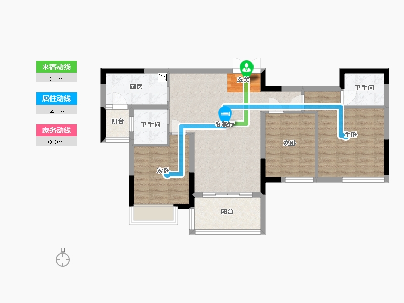 江西省-赣州市-东方君庭-80.00-户型库-动静线