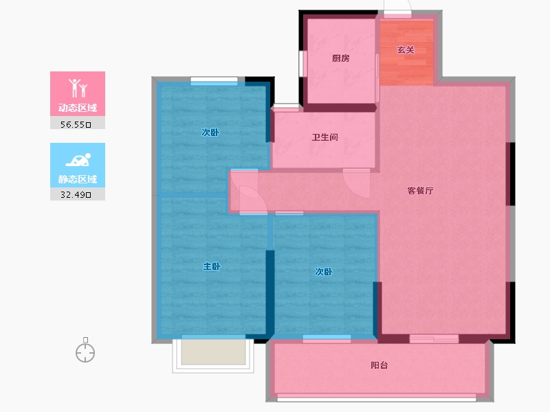 江西省-赣州市-富力现代城-80.00-户型库-动静分区