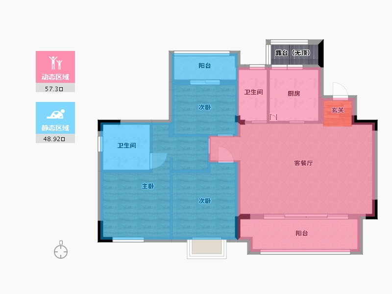 江西省-赣州市-绿地赣州城际空间站-98.40-户型库-动静分区