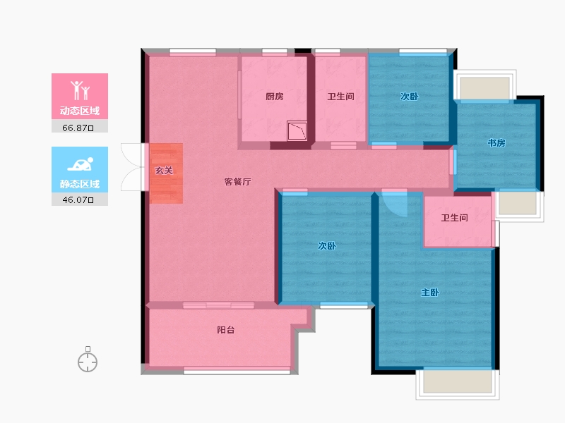 江西省-赣州市-东方君庭-100.00-户型库-动静分区