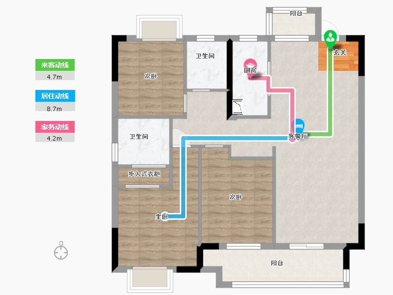 江西省-赣州市-绿地赣州城际空间站-93.54-户型库-动静线