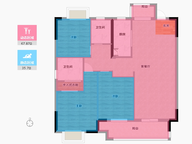 江西省-赣州市-绿地赣州城际空间站-93.54-户型库-动静分区