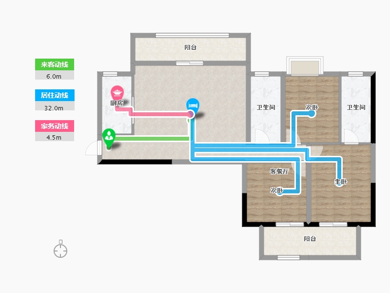 湖北省-武汉市-仙山新城-105.66-户型库-动静线