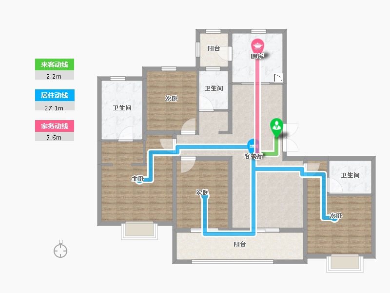 陕西省-西安市-奥园和悦府-134.40-户型库-动静线