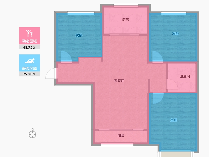 河北省-保定市-西湖铂悦山-76.00-户型库-动静分区