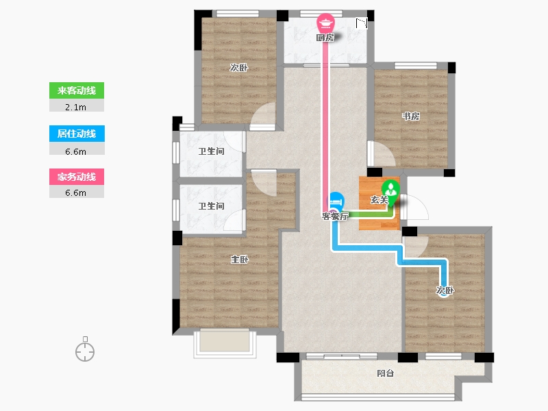 浙江省-绍兴市-朗臻望江府-112.92-户型库-动静线