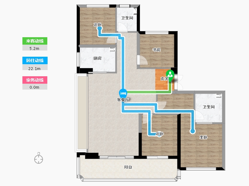 浙江省-绍兴市-阳光城碧桂园玺园-118.50-户型库-动静线