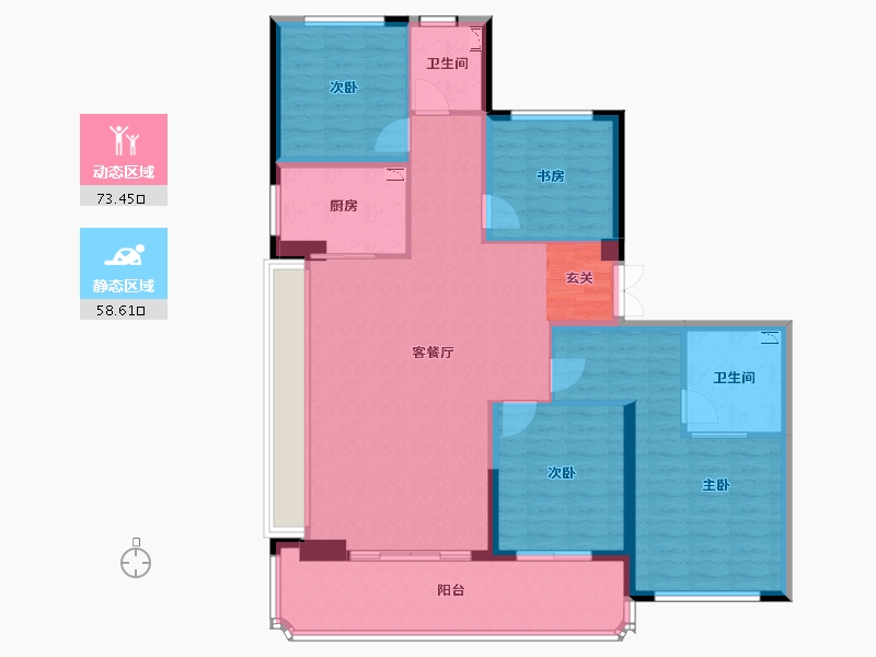 浙江省-绍兴市-阳光城碧桂园玺园-118.50-户型库-动静分区