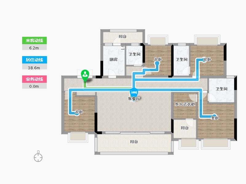 重庆-重庆市-九阙府-142.21-户型库-动静线