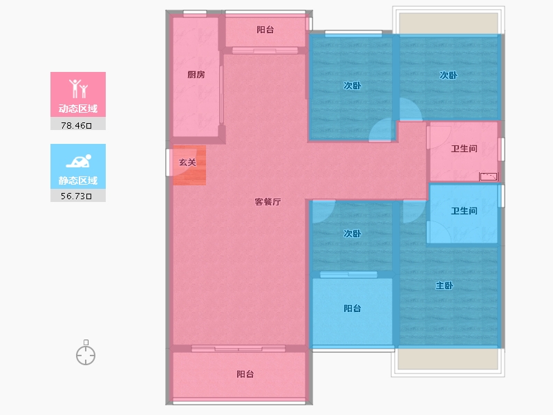 广东省-韶关市-曲江丽景嘉园-122.30-户型库-动静分区