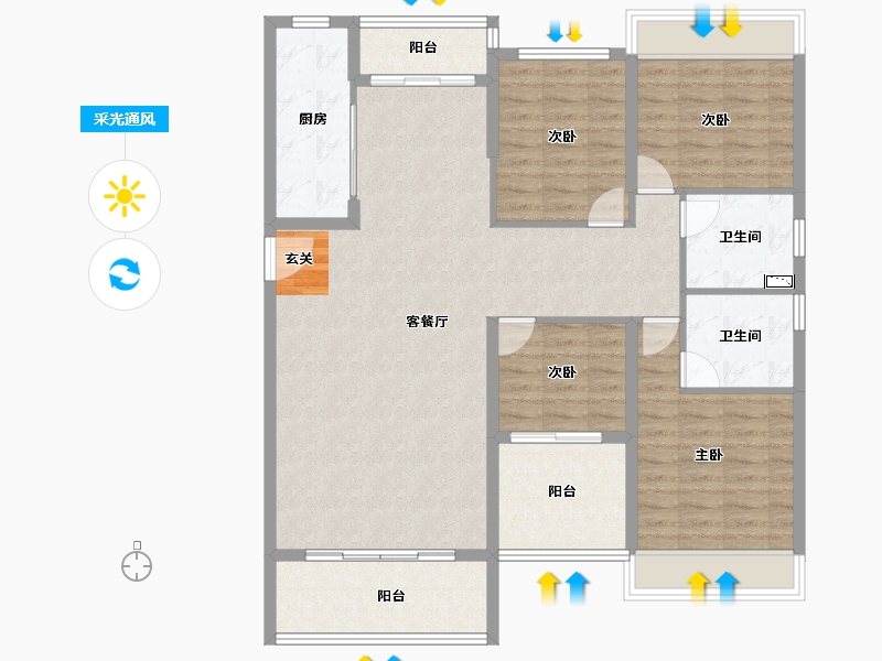 广东省-韶关市-曲江丽景嘉园-122.30-户型库-采光通风