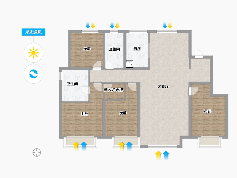 河北省-保定市-西湖铂悦山-120.00-户型库-采光通风