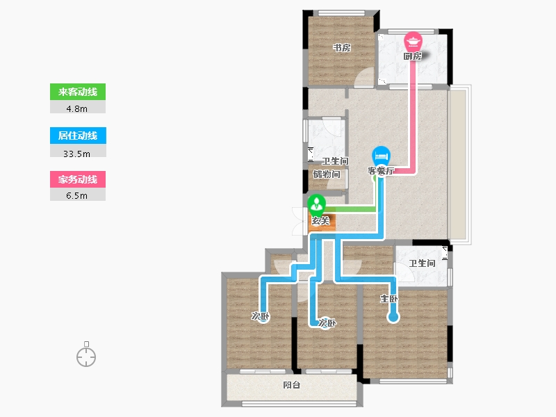 浙江省-绍兴市-中国铁建花语江南-121.91-户型库-动静线