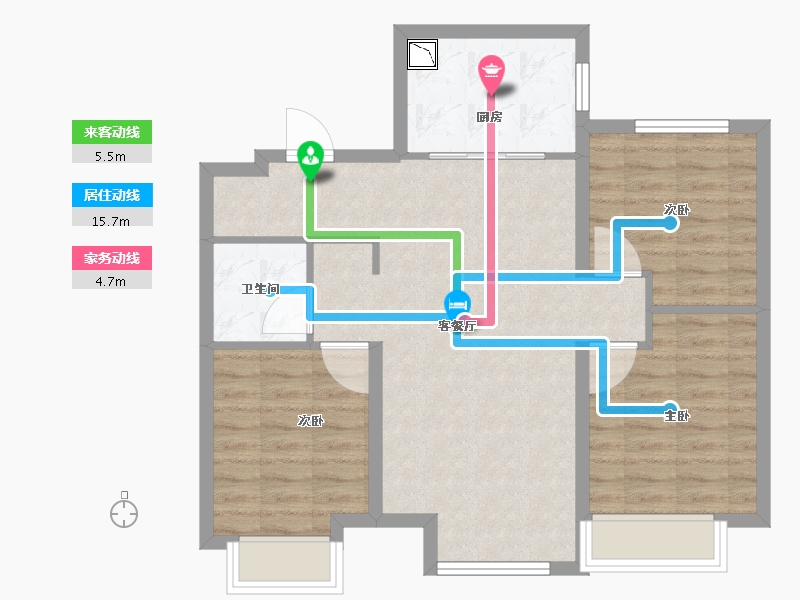 河北省-保定市-西湖铂悦山-76.00-户型库-动静线