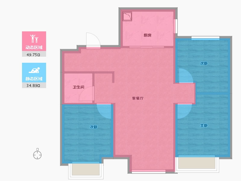 河北省-保定市-西湖铂悦山-76.00-户型库-动静分区