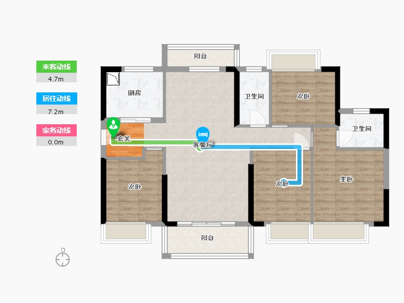 广东省-东莞市-方直星澜-99.71-户型库-动静线