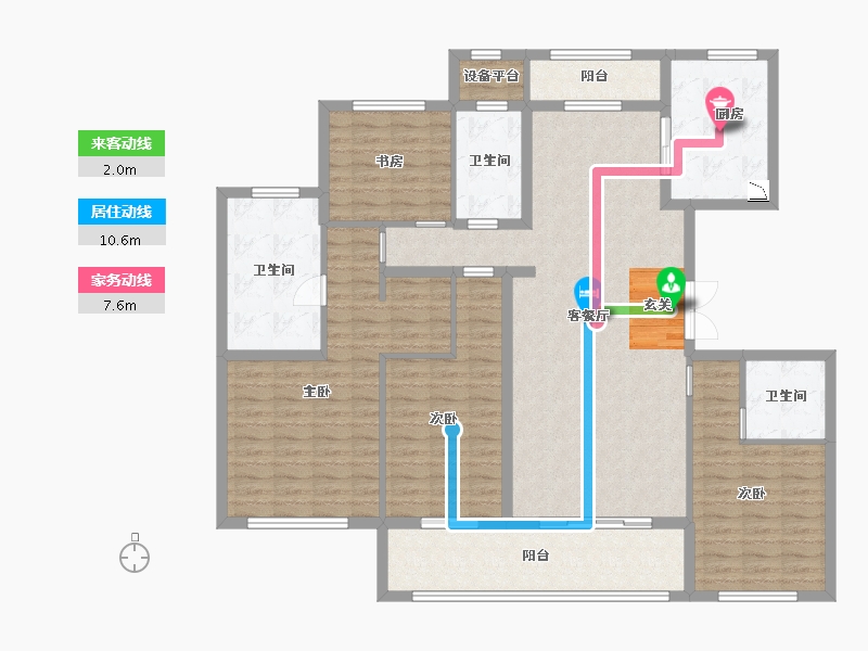 江苏省-苏州市-青剑湖颐和公馆-143.20-户型库-动静线