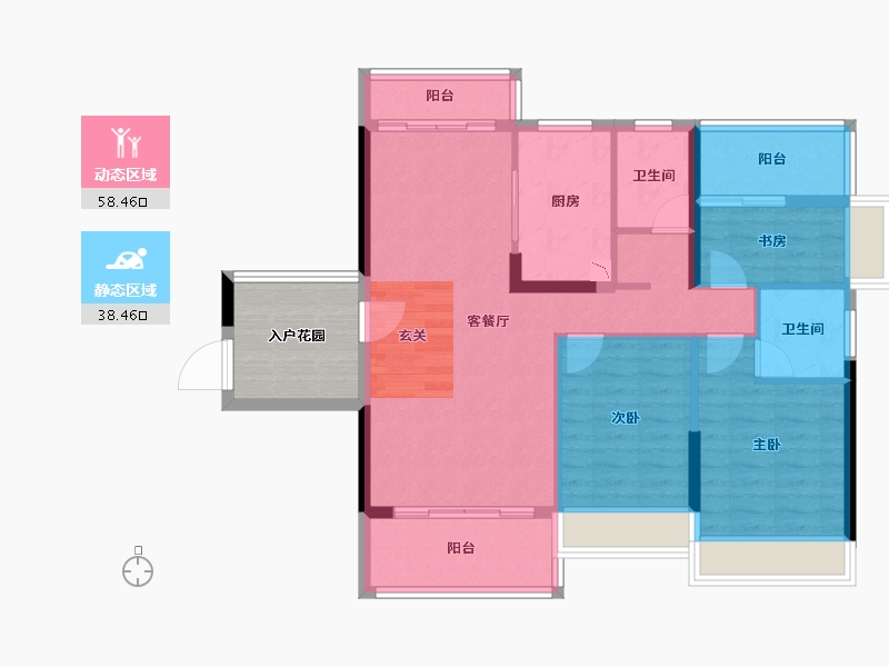 广东省-韶关市-曲江东成雅苑-93.77-户型库-动静分区