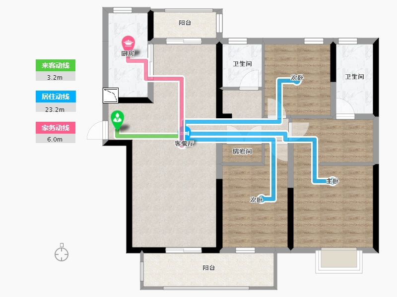 湖南省-长沙市-璀璨天城-99.29-户型库-动静线