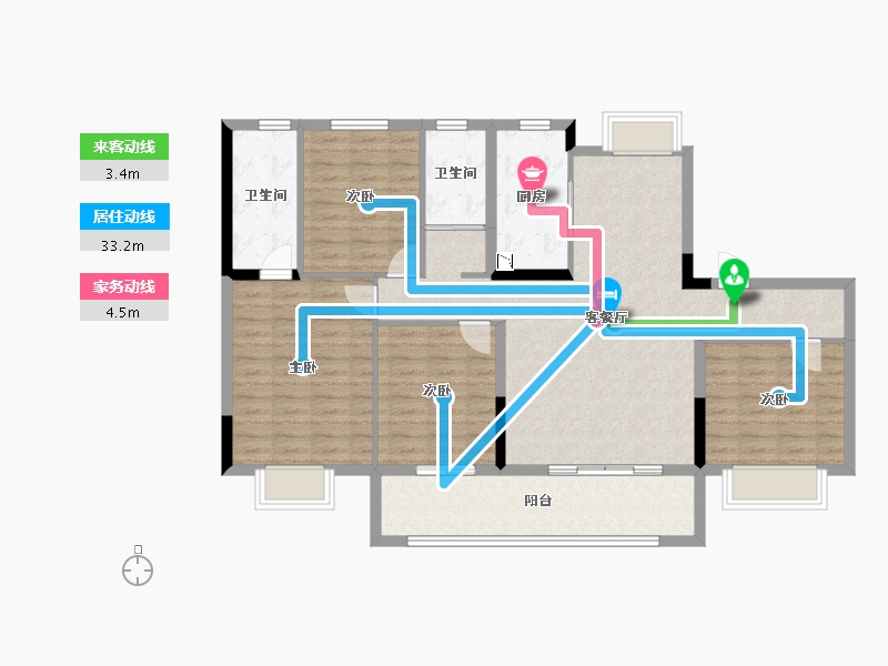 河南省-信阳市-固始碧桂园-114.40-户型库-动静线