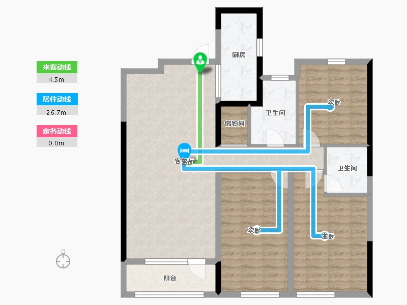 山东省-青岛市-紫樾尚府-104.01-户型库-动静线